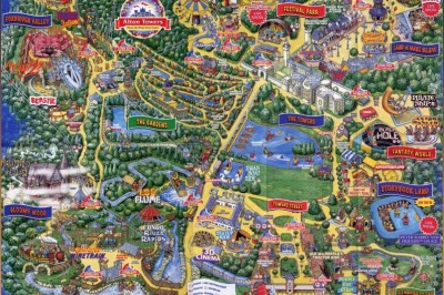 Old Park Maps - TowersTimes - Alton Towers Resort from another point of ...